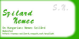 szilard nemec business card